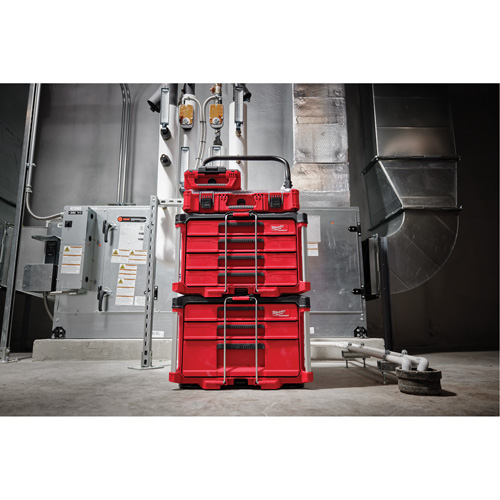 PackOut 4-Drawer Tool Box, 16-3/10" x 22-1/5" x 14-3/10", Red Equipex
