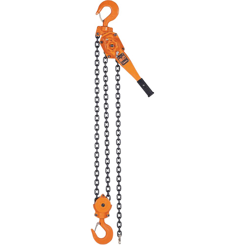 KLP Series Lever Chain Hoists, 5' Lift, 12000 lbs. (6 tons) Capacity, Steel Chain Equipex