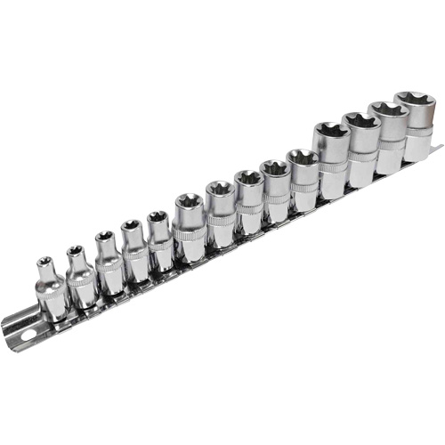 SS314TS  Standard External Socket Sets, Torx&reg;, 1/2"/1/4"/3/8" Drive, 14 Pcs Equipex