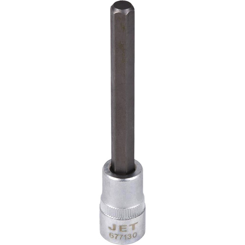Extra-Long Bit Sockets, Hex, 5/16" x 4" L, 3/8" Drive Equipex