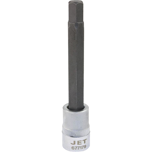 Tr&egrave;s longues douilles &agrave; embout, Hexagonale, 9 mm x 4" lo, Prise 3/8" Equipex