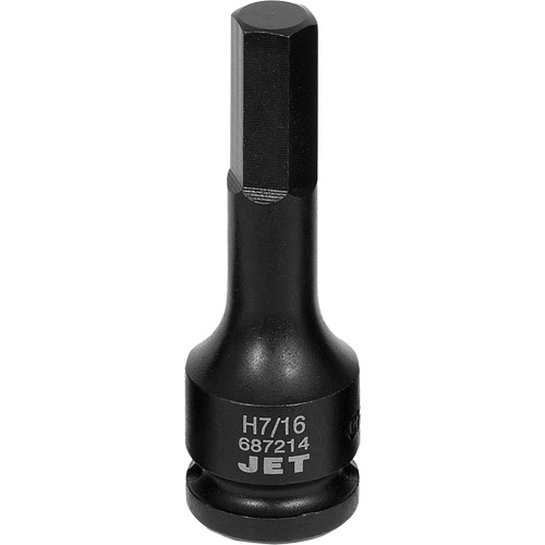 Impact Socket Bits, Hex, 7/16" x 1/2" Drive Equipex