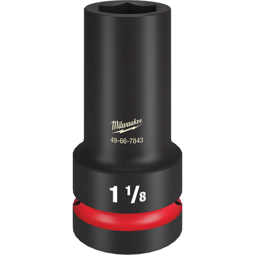 Shockwave Impact Duty Thin Wall Extra Socket, Impact, 1-1/8", 1" Drive, 6 Points, Deep Equipex