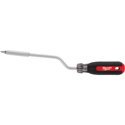 2-in-1 Rotating Multi-Bit Screwdriver, 10-1/10" L, Cushion Grip Handle Equipex