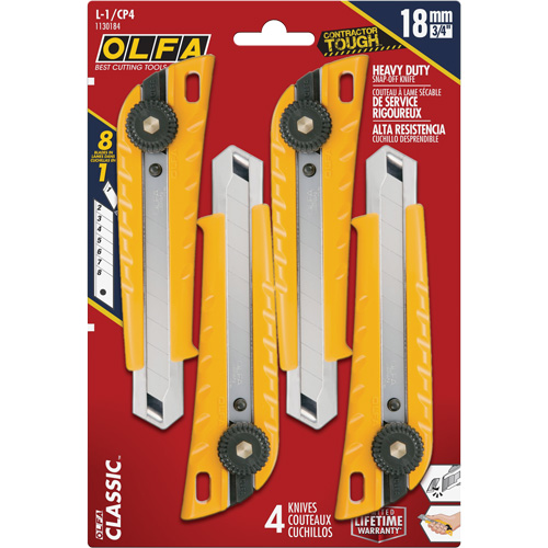 MXP-L Ratchet Knife with Die-Cast  Handle, 18 mm Equipex