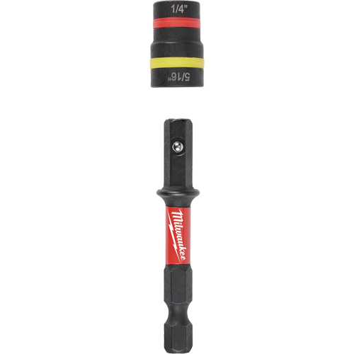 Shockwave Impact Duty Quik-Clear 2-in-1 Nut Driver, 5/16"/1/4" Drive, 2-1/4" L, Magnetic Equipex