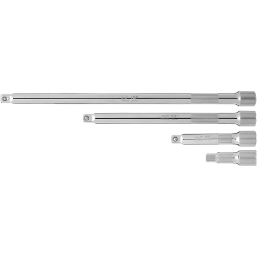 Drive Extension Set, 1/2" Drive, Chrome Finish, 4 Pcs Equipex