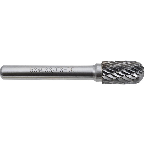 C3-DC JET-KUT GP Round Nose Shape Carbide Bur, 3/8" Dia. Equipex
