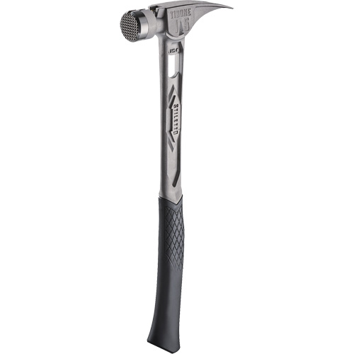 Marteau de charpente en titane meul&eacute; TIBONE, 15 oz, Prise en Acier plein, 17-17/50" lo Equipex