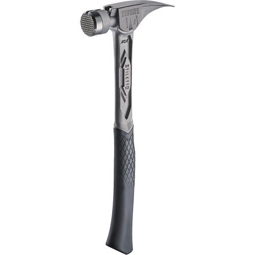 Marteau de charpente en titane meul&eacute; TIBONE, 14 oz, Prise en Acier plein, 15-1/4" lo Equipex