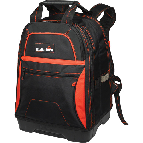 Molded Base Bottom Tool Backpack, Black/Red, Ballistic/Polyester Equipex