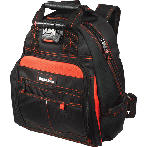 Lighted Tool Backpack, Black/Red, Ballistic/Polyester Equipex
