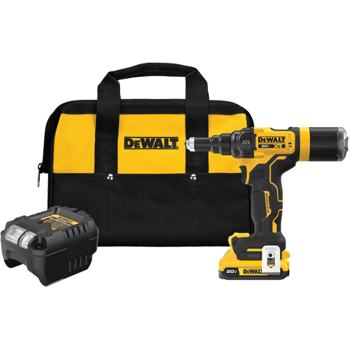 Ensemble d'outil &agrave; riveter sans fil et sans balai 3/16" XR Equipex