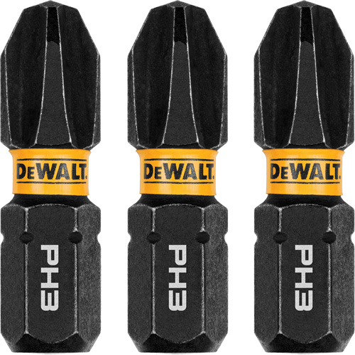 3-Piece FLEXTORQ&reg; Impact Screwdriving Bits, Phillips, #3, 1/4" Drive Equipex