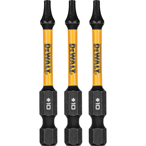 3-Piece FLEXTORQ&reg; Impact Screwdriving Bits, Torx, T-10, 1/4" Drive Equipex