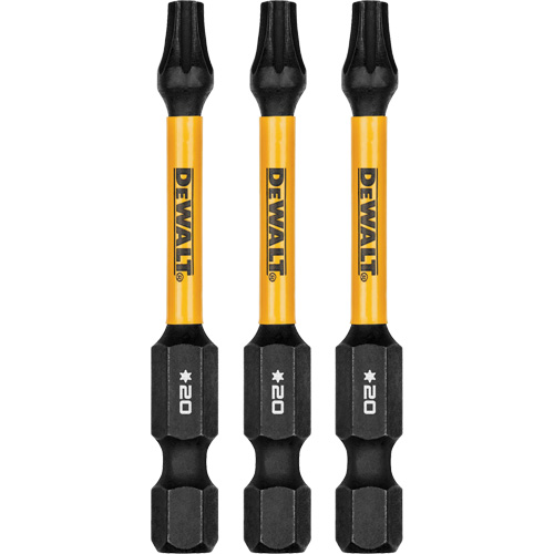 3-Piece FLEXTORQ&reg; Impact Screwdriving Bits, Torx, T-20, 1/4" Drive Equipex
