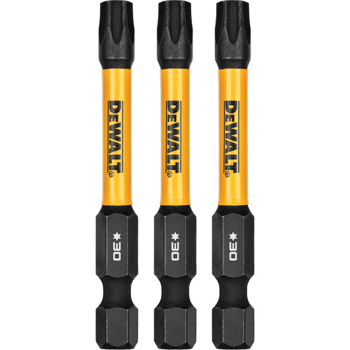 3-Piece FLEXTORQ&reg; Impact Screwdriving Bits, Torx, T-30, 1/4" Drive Equipex