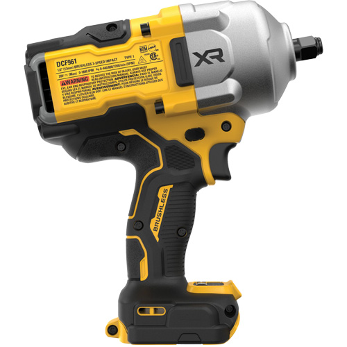 Cl&eacute; &agrave; chocs &agrave; couple &eacute;lev&eacute; sans fil et sans balai XR avec enclume &agrave; anneau ouvert, 20 V, Mandrin 1/2" Equipex