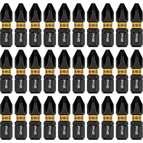 30-Piece FLEXTORQ&reg; Impact Driver Bit Set, Phillips, #2, 1/4" Drive Equipex