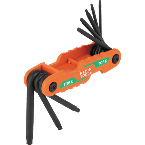 Compact Folding Hex Key Set, 8 Pcs., Torx&reg; Equipex