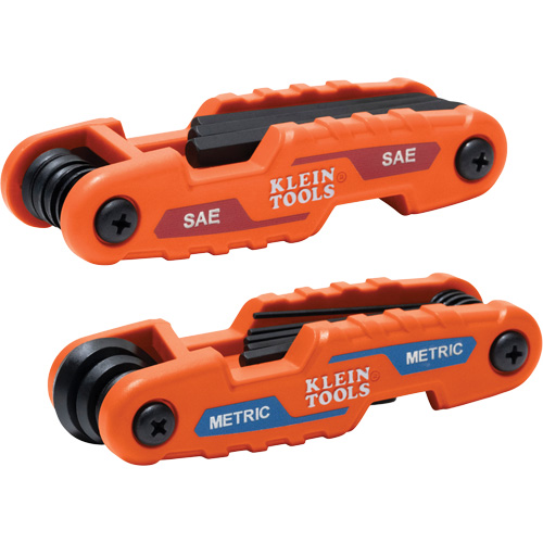 Compact Folding Hex Key Set, 17 Pcs., Metric & Imperial Equipex