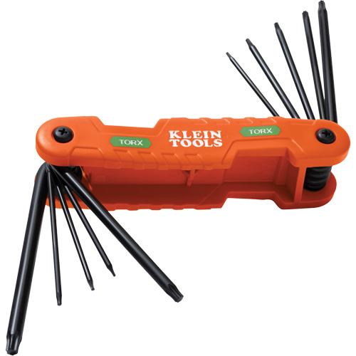 Jeu pliant de cl&eacute;s hexagonales Pro, 10 mcx, Torx Equipex