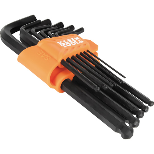L-Style Ball-End Hex Key Wrench Set, 12 Pcs., Imperial Equipex