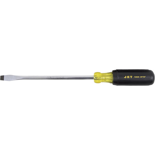 JKSS-8R Tournevis &agrave; fente, Tige de 3/8", Ronde, 8" lo, Prise en Coussin&eacute;e Equipex