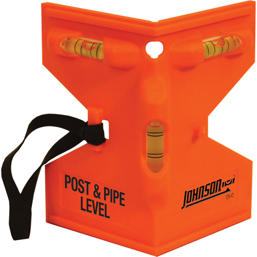 Poteau orange et niveau de tuyau Equipex