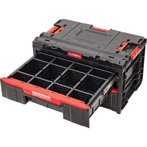 Arx&reg; 2-Drawer Toolbox, 23-1/10" x 15" x 13-2/5", Black Equipex