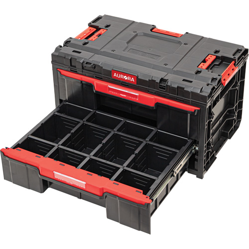 Arx&reg; 2-Drawer Toolbox, 23-1/10" x 15" x 13-2/5", Black Equipex