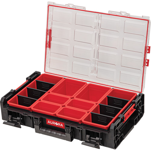 Arx&reg; 2X-Large Organizer with Bins, 23" x 15-1/5" x 6-4/5", Black Equipex
