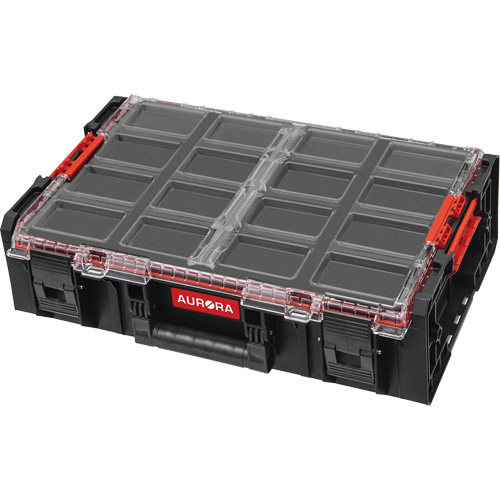 Organisateur deux fois tr&egrave;s grand avec cloisons en mousse &agrave; plusieurs couches Arx, 23" x 15-1/5" x 6-4/5", Noir Equipex