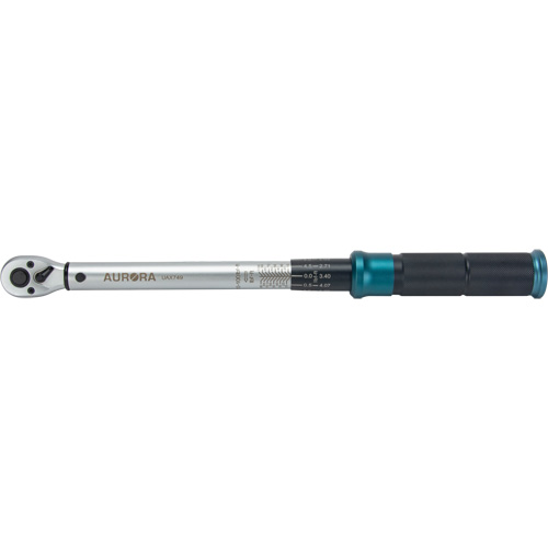 72-Tooth Torque Wrench, Click, 3/8" Square Drive, 10 - 100 ft-lbs. Equipex