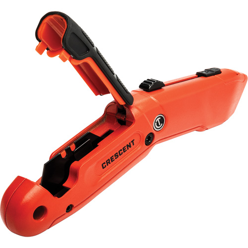 Couteau de s&eacute;curit&eacute; autor&eacute;tractable, 1", Acier, Prise en Aluminium Equipex