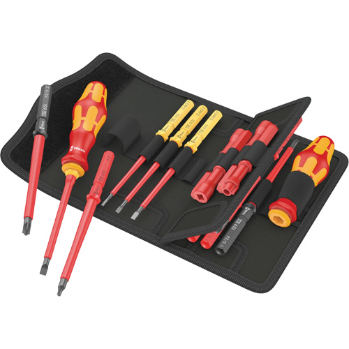 Insulated Screwdriver Set for Slotted Screws, 1000 V, 18 Pcs Equipex