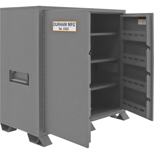 Jobsite Storage Cabinet, Steel, 59 Cubic Feet, Grey Equipex