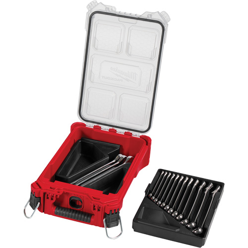 Jeu de cl&eacute;s avec organisateur compact PackOut, Combinaison, 15 morceaux, M&eacute;trique Equipex