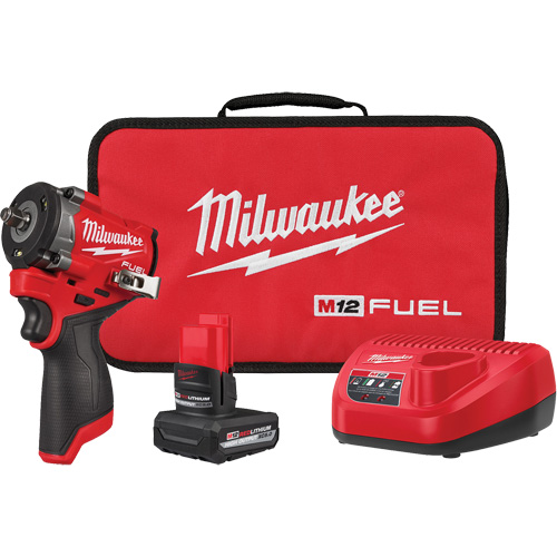 Fuel Stubby Impact Wrench Kit, 12 V, 3/8" Socket Equipex