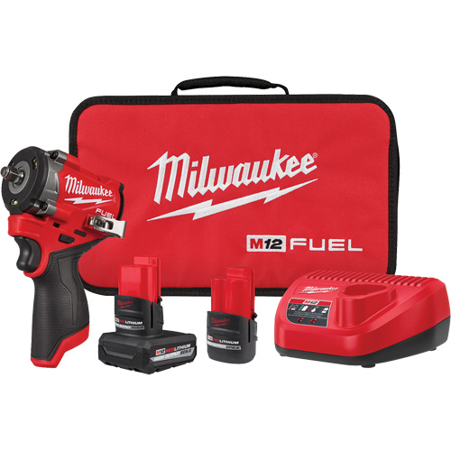 Fuel Stubby Impact Wrench Kit, 12 V, 3/8" Socket Equipex