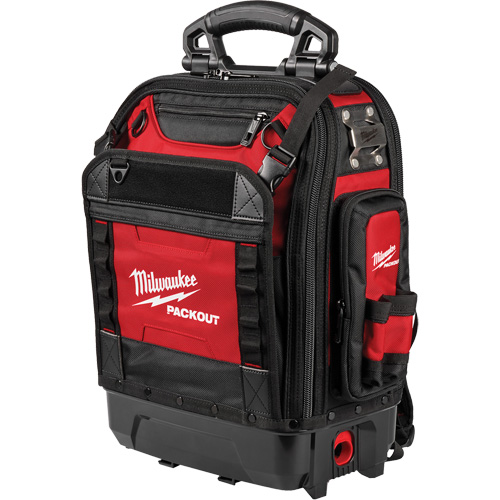 Sac &agrave; dos structur&eacute; PackOut, 9-1/2" lo x 18" la, Noir/Rouge, Polyester Equipex