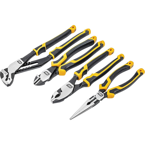 PITBULL Dual Material Mixed Plier Set, 4 Pieces Equipex