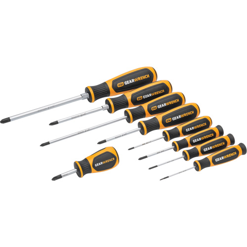 Phillips&reg; Dual Material Screwdriver Set in Foam Storage Tray, 9 Pcs. Equipex
