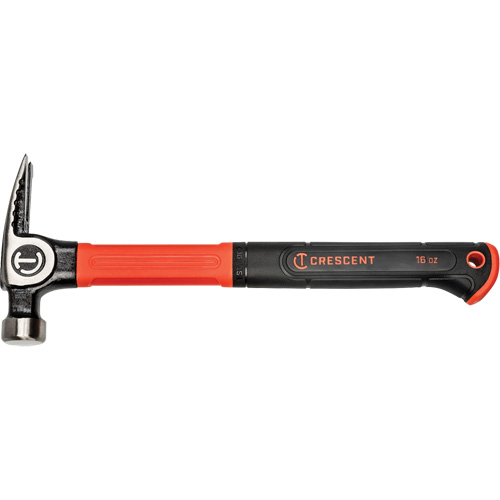 General Purpose Hammer, 16 oz., Fibreglass/Cushion Handle, 14" L Equipex
