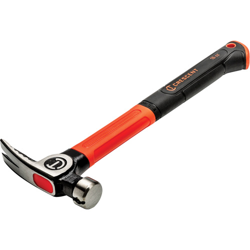 General Purpose Hammer, 16 oz., Fibreglass/Cushion Handle, 14" L Equipex