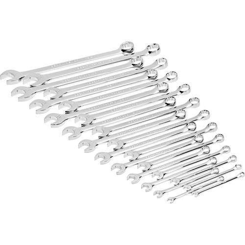 Jeu de cl&eacute;s mixtes m&eacute;triques et longues &agrave; 12 pans dans un plateau de rangement en mousse, Ouverte, 24 morceaux, M&eacute;trique Equipex