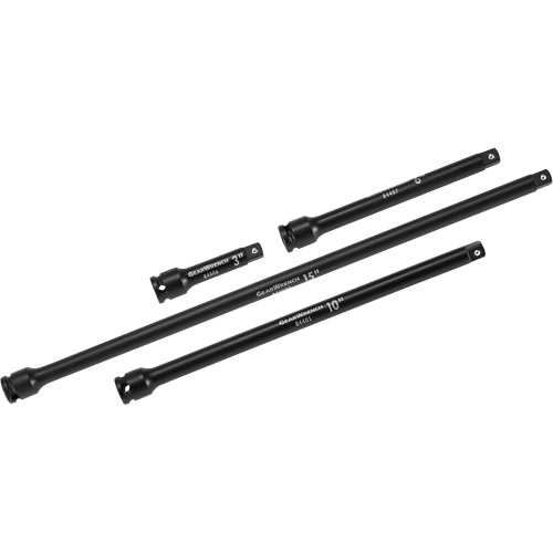 Drive Impact Extension Set, 3/8" Drive, Manganese Phosphate Finish, 4 Pcs Equipex