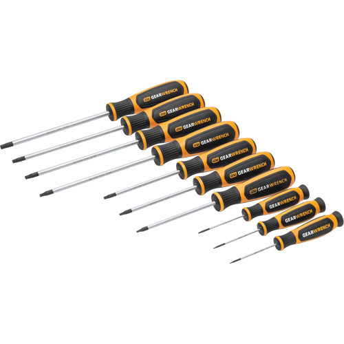 Torx&reg; Dual Material Screwdriver Set in Foam Storage Tray, 10 Pcs. Equipex