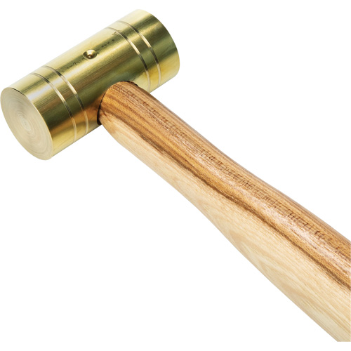 Marteau en laiton avec manche en noyer, Poids de la t&ecirc;te 1 lb, 11" lo Equipex