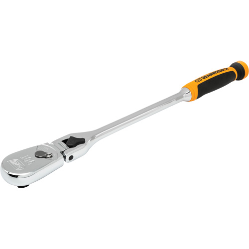 90-Tooth Dual Material Locking Flex Head Teardrop Ratchet Equipex